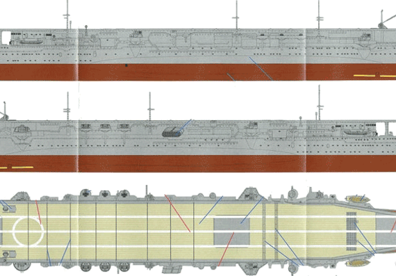 Корабль IJN Ryuho [Aircraft Carrier] - чертежи, габариты, рисунки